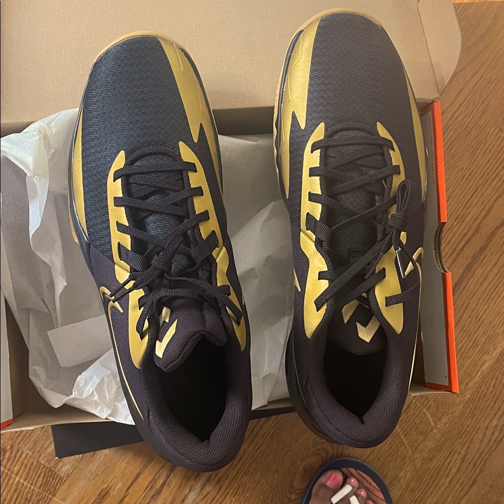 Nike Black and Gold Athletic Shoes